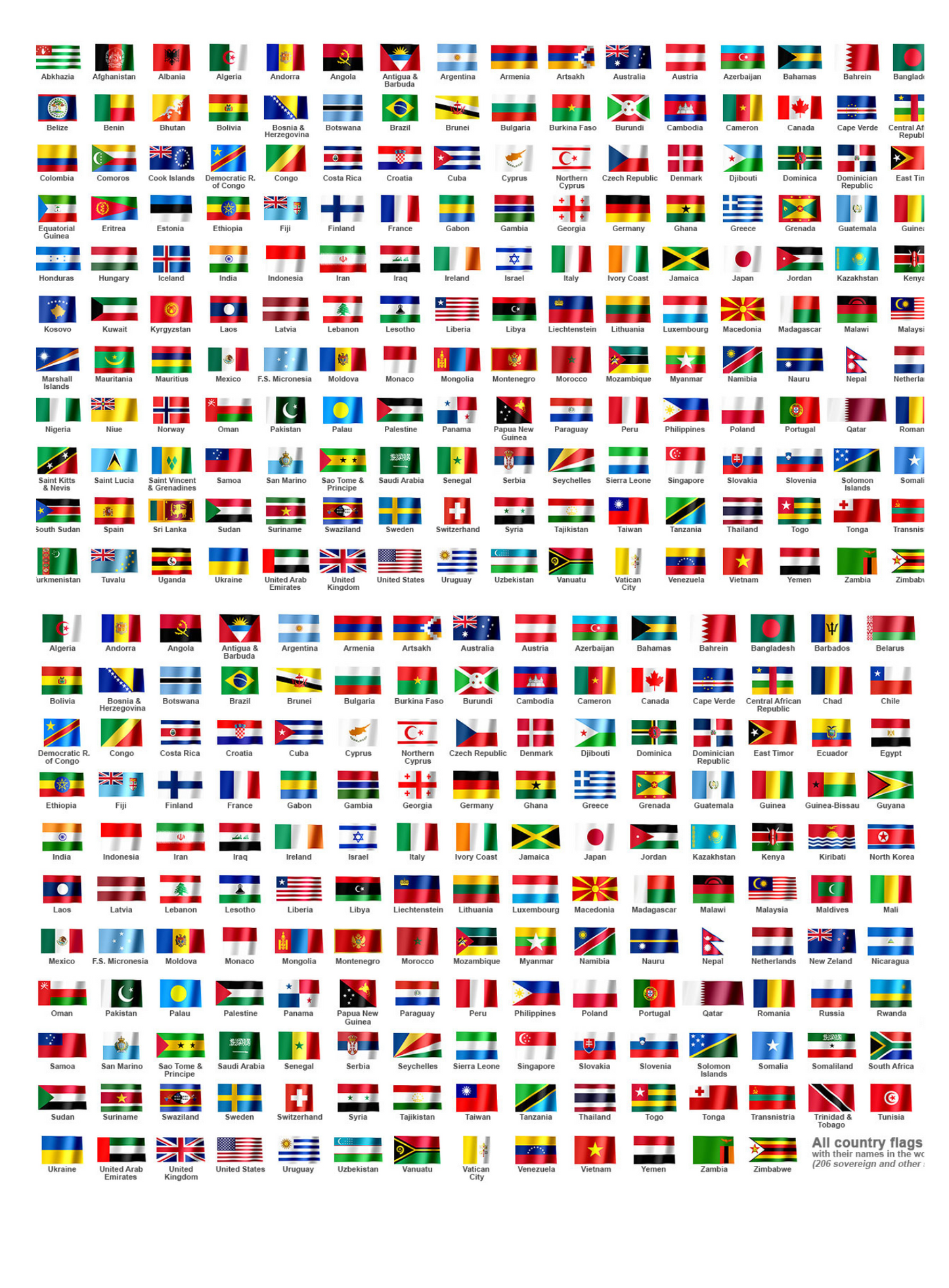 Flags of the World Color By Numbers Part 2 Africa and the Greater Middle East
