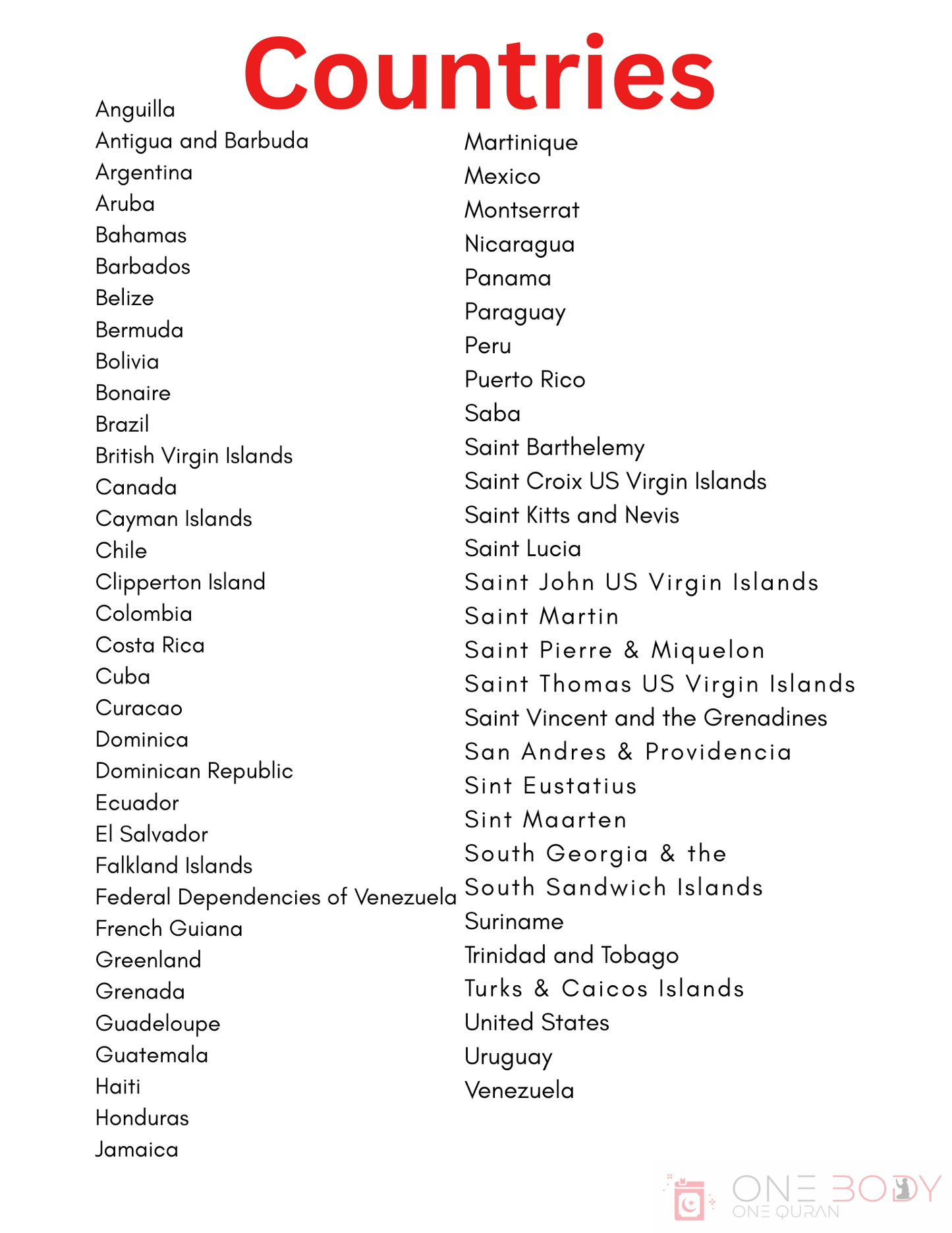 Flags of the World Color By numbers Part 1 North Central South America and Caribbean too