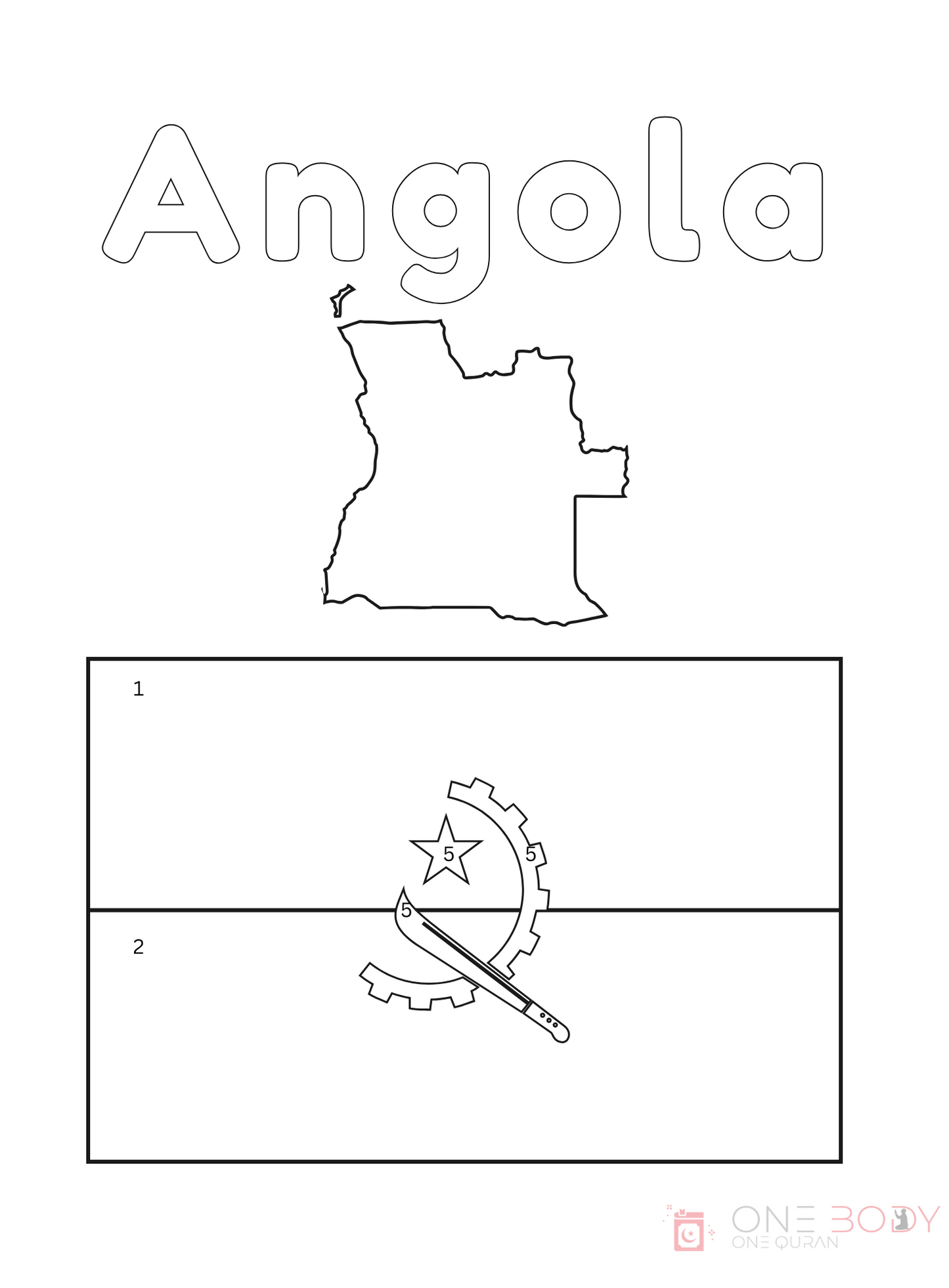 Flags of the World Color By Numbers Part 2 Africa and the Greater Middle East