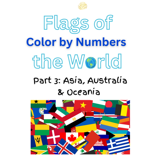Flags of the World Color By numbers Part 3 Asia, Australia, and Oceania
