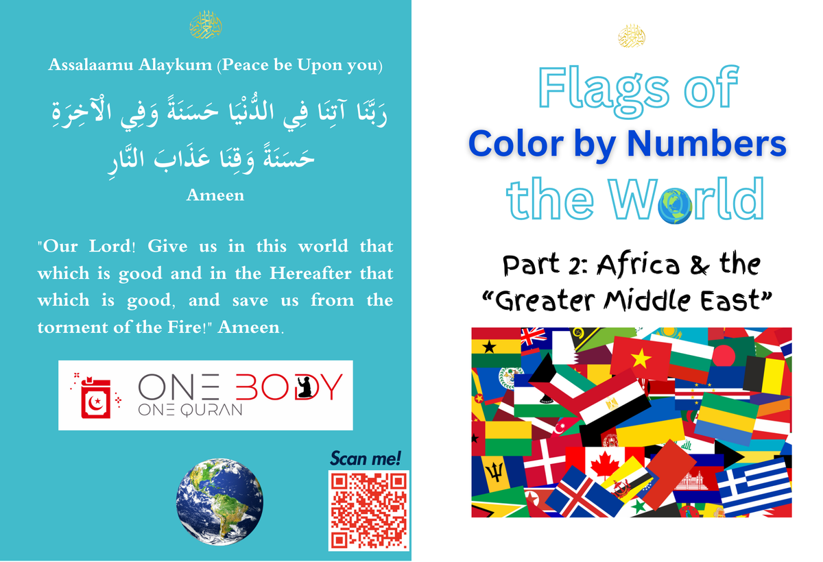 Flags of the World Color By Numbers Part 2 Africa and the Greater Midd ...